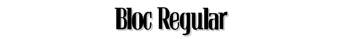 Bloc Regular font